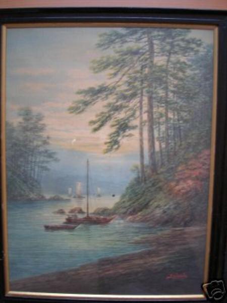 Ships in moonlight
