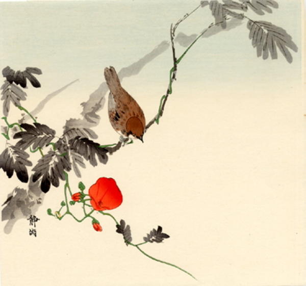 Sparrow and Morning Glory