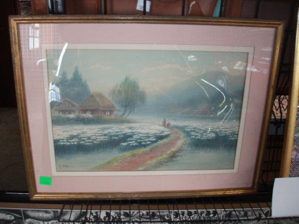 Japanese rural river scene