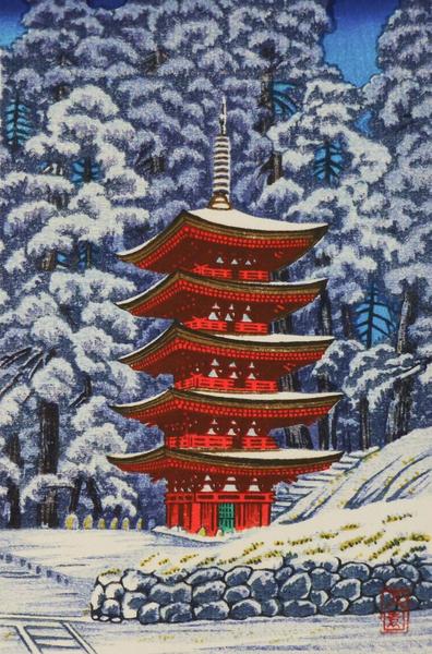 Pagoda in Snow
