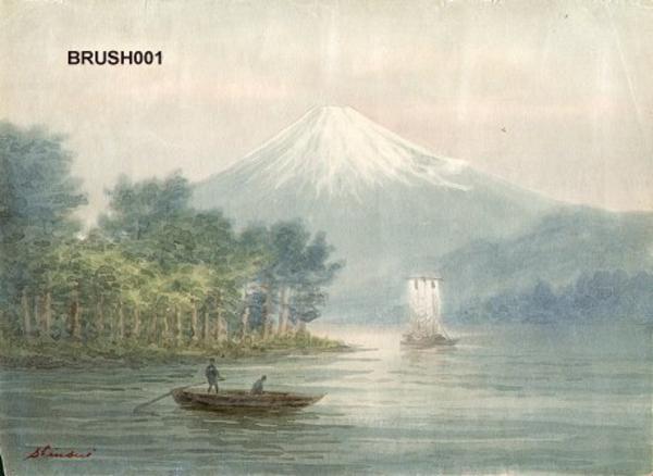 Mt Fuji and Sailboats
