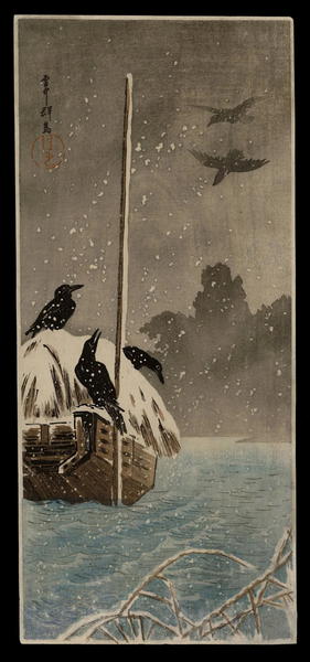 A Flock of Crows in the Snow