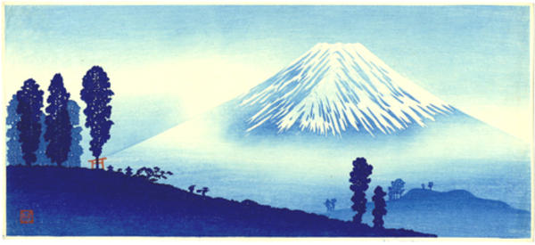 M14- Mt Fuji in mist- mountain pass in front- Variant