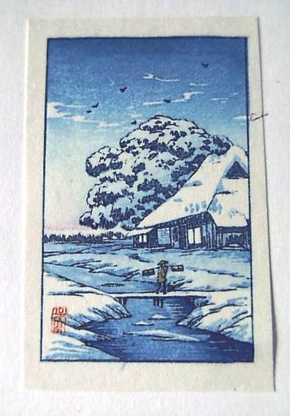 Country house after snow