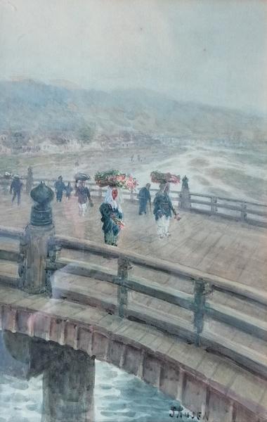 Flower Vendors on a Bridge