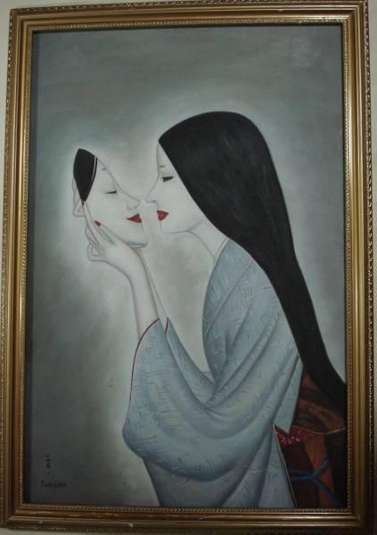 Bijin and Noh Mask
