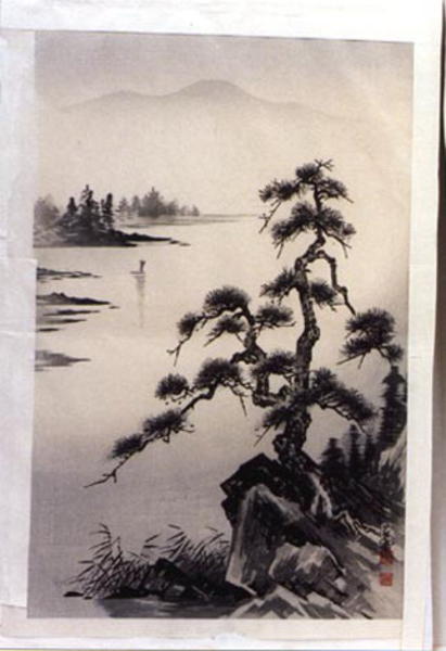 Lake and Pine Tree