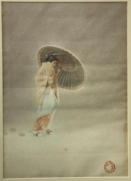 Woman with umbrella
