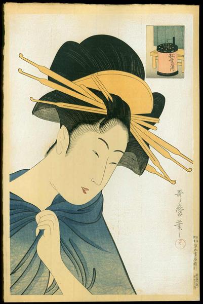 A Courtesan with an Elaborate Coiffiure