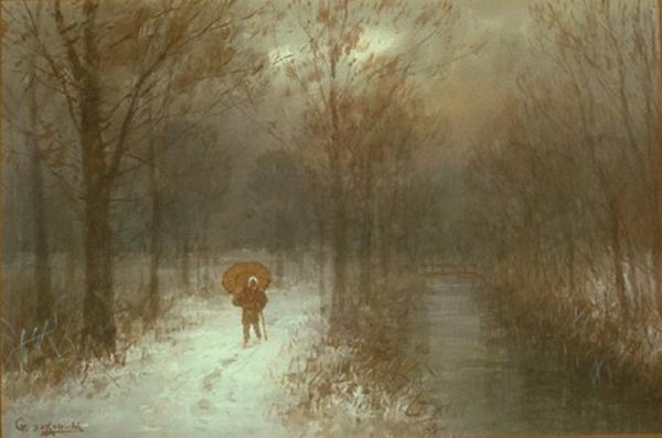 Forest Path at Night