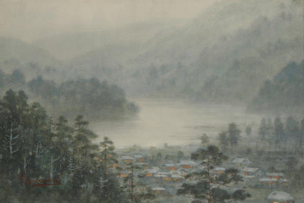 Misty Shoreline View