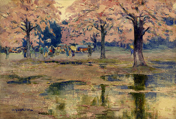 Cherry Trees in the Rain